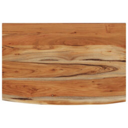 Berkfield Wall Shelf 50X30X2.5 Cm Rectangular Solid Wood Acacia Live Edge - thumbnail 2