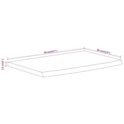 Berkfield Wall Shelf 50X30X2.5 Cm Rectangular Solid Wood Acacia Live Edge - thumbnail 8