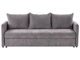 Wyld And Coco Taupe Chenille 3-Seater Sofa Bed - Storage, Foam Cushions, Modern Design - thumbnail 1