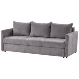 Wyld And Coco Taupe Chenille 3-Seater Sofa Bed - Storage, Foam Cushions, Modern Design - thumbnail 4