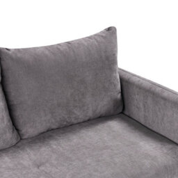 Wyld And Coco Taupe Chenille 3-Seater Sofa Bed - Storage, Foam Cushions, Modern Design - thumbnail 8