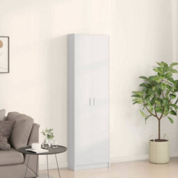 Vidaxl Wardrobe With Shelf White 55 X 25 X 189 Cm Engineered Wood - thumbnail 4