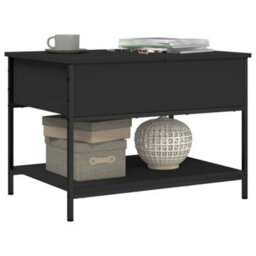 Walplus Coffee Table Black 70X50X50 Cm Engineered Wood And Metal - thumbnail 4
