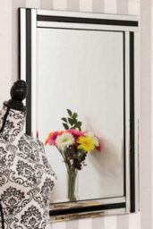 Mirroroutlet Dalton Black All Glass Mirror 90 X 60 Cm - thumbnail 3