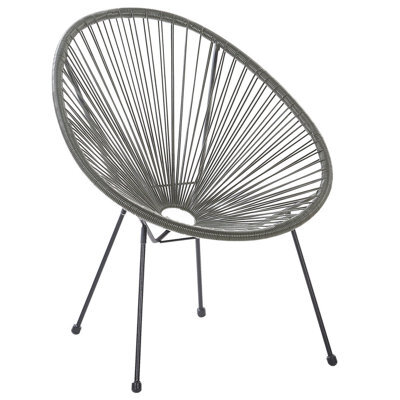 Beliani Garden Chair Acapulco Ii Pe Rattan Dark Grey - image 1