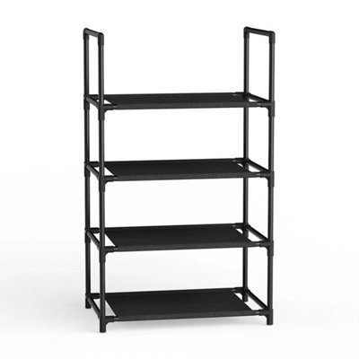 4 Tiers-43X28X72Cm Metal Narrow Shoe Rack Shoe Shelf Vertical Tall Slim Footwear Storage Organizer - image 1