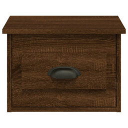 Berkfield Wall-Mounted Bedside Cabinet Brown Oak 41.5X36X28Cm - thumbnail 6