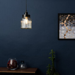 Valuelights Retro Style Clear Glass Ribbed Design Jar Ceiling Light Shade (D)12Cm - thumbnail 5