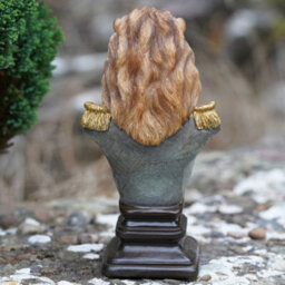Burgess Lion Gentry Bust Resin Sculpture Home Garden Ornament Outdoor Admiral Decoration Jungle Animals Colonial Gift - thumbnail 4