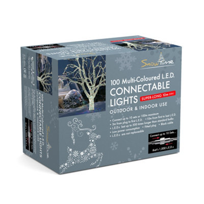 Snowtime 100 Multicoloured Led Connectable Christmas Lights - image 1
