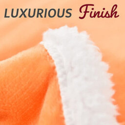 Glamhaus Heated Throw Electric Fleece Over Blanket Sofa Bed 160 X 130Cm Tangerine - thumbnail 2