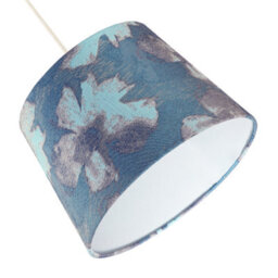 Happy Homewares Duck Egg And Blue Floral Drum Lamp Shade With Cotton Inner Lining - thumbnail 4