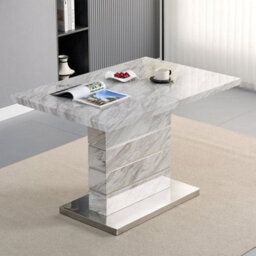 Furniture in Fashion Parini Small Extending Dining Table In Magnesia Marble Effect - thumbnail 4