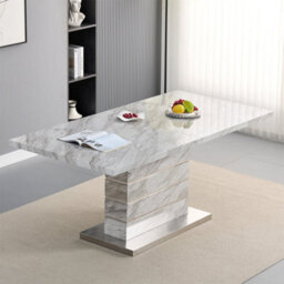 Furniture in Fashion Parini Small Extending Dining Table In Magnesia Marble Effect - thumbnail 2