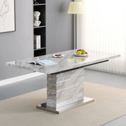 Furniture in Fashion Parini Small Extending Dining Table In Magnesia Marble Effect - thumbnail 1