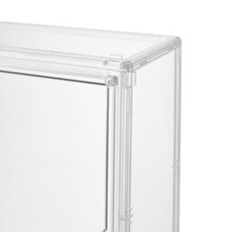 Living And Home Wall Mount Transparent 3 Tier Plastic Display Case Magnetic Door Dustproof Collectible Storage Box - thumbnail 6