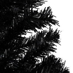 Berkfield Artificial Christmas Tree With Stand Black 240 Cm Pvc - thumbnail 3