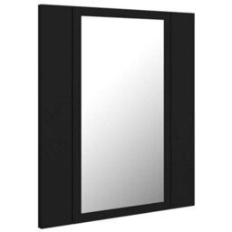 Berkfield Led Bathroom Mirror Cabinet Black 40X12X45 Cm - thumbnail 8