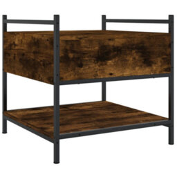 Berkfield Coffee Table Smoked Oak 50X50X50 Cm Engineered Wood - thumbnail 8