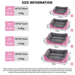 Unbranded Pink Fleece Pet Bed For Dogs & Cats - Soft, Washable & Warm Puppy Cushion, Medium Size M (54X42Cm) - thumbnail 2