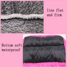 Unbranded Pink Fleece Pet Bed For Dogs & Cats - Soft, Washable & Warm Puppy Cushion, Medium Size M (54X42Cm) - thumbnail 4