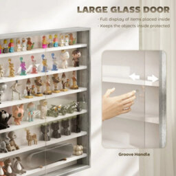 7-Tier Glass Display Cabinet Graphite - thumbnail 4