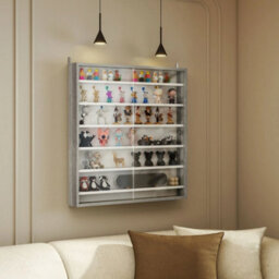 7-Tier Glass Display Cabinet Graphite - thumbnail 6