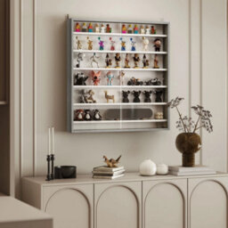 7-Tier Glass Display Cabinet Graphite - thumbnail 5
