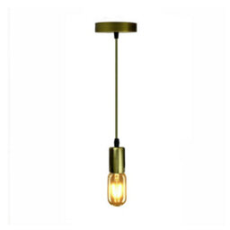 Vintage Industrial Pendant Light Green Brass E27 Ceiling Light Fitting With Adjustable Cord - thumbnail 5