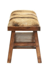 Buttercup Farm Inca Goat Hide Bench - Wood - L42 X W110 X H50 Cm - Brown - thumbnail 5