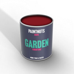 Paintnuts Garden Furniture Fence Shed Table Chairs For Wood Metal & Plastic Weatherproof Matt Paint - Ruby Red - 1L (Ral3003) - thumbnail 2