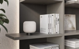 Arte  Illuminated Right-Side Bookcase H1970mm W1190mm D320mm - Modern Grey & Graphite With Led Lighting - thumbnail 5