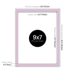 9X7 Lilac Picture Frame (17.8 X 22.9Cm) Poster, Photo, Artwork, Gallery Wall Or Print - thumbnail 3