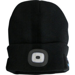 Beanie Hat With Integrated Spotlight - 4 Smd Led - Built In Wireless Headphones - thumbnail 4