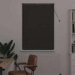 Berkfield Window Blind With Curtains Manual Dark Grey Aluminium - thumbnail 3
