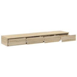 Berkfield Modern Bed Drawers Sonoma Oak 150X36,5X16,5 Cm Engineered Wood - thumbnail 5