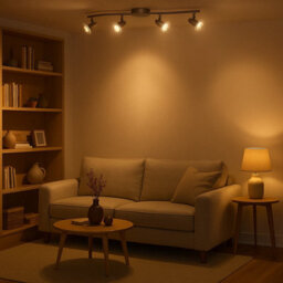 Urbn-Living Urbn Living Pocket 4 Arm Led Ceiling Spotlight Track Light Bar Warm White Gu10 Matt Grey - thumbnail 8