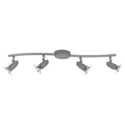 Urbn-Living Urbn Living Pocket 4 Arm Led Ceiling Spotlight Track Light Bar Warm White Gu10 Matt Grey - thumbnail 7