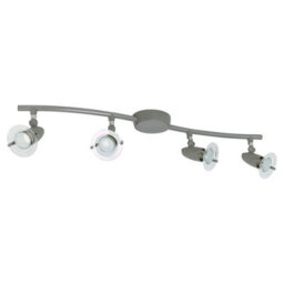 Urbn-Living Urbn Living Pocket 4 Arm Led Ceiling Spotlight Track Light Bar Warm White Gu10 Matt Grey - thumbnail 4