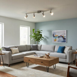 Urbn-Living Urbn Living Pocket 4 Arm Led Ceiling Spotlight Track Light Bar Warm White Gu10 Matt Grey - thumbnail 2