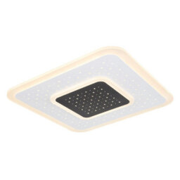 Luminosa Lighting Luminosa Gisell Square Integrated Led Semi Flush Ceiling Light White Matt 1X Led Dimmable 2700-6000K Remote Control - thumbnail 1