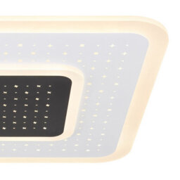 Luminosa Lighting Luminosa Gisell Square Integrated Led Semi Flush Ceiling Light White Matt 1X Led Dimmable 2700-6000K Remote Control - thumbnail 5