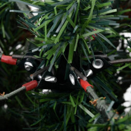 Berkfield Christmas Tree With Leds&pine Cones Green&white 225 Cm Pvc&pe - thumbnail 7