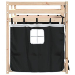 Walplus Bunk Bed Without Mattress White&black 80X200 Cm Solid Wood Pine - thumbnail 6