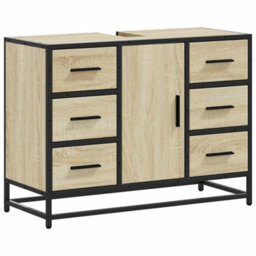 Berkfield Bathroom Sink Cabinet Sonoma Oak 80X33X60 Cm Engineered Wood - thumbnail 2