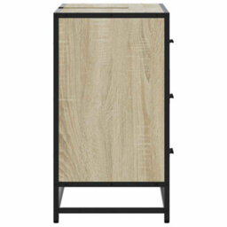 Berkfield Bathroom Sink Cabinet Sonoma Oak 80X33X60 Cm Engineered Wood - thumbnail 7