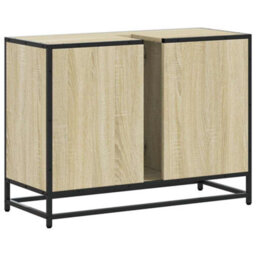 Berkfield Bathroom Sink Cabinet Sonoma Oak 80X33X60 Cm Engineered Wood - thumbnail 8