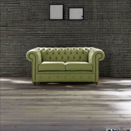 Chesterfield 2 Seater Shelly Mountain Tree Leather Sofa Settee Bespoke In Classic Style - thumbnail 3