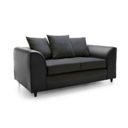 Abakus Direct Dylan Collection 2 Seater Sofa In Black - thumbnail 3