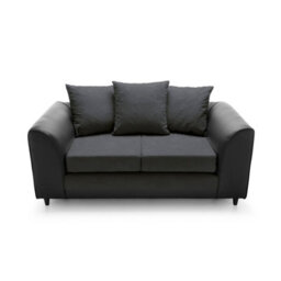 Abakus Direct Dylan Collection 2 Seater Sofa In Black - thumbnail 6